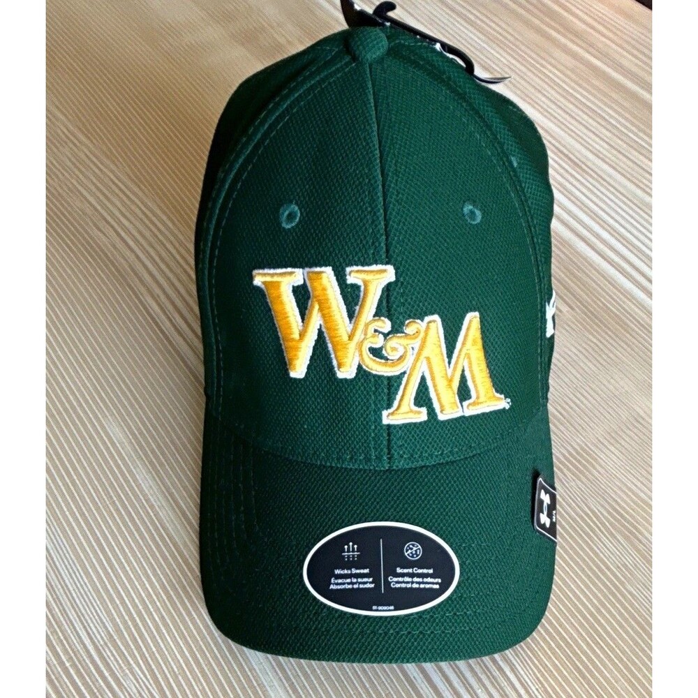 Under Armour William & Mary Tribe Green W&M Cap Hat Size M/L